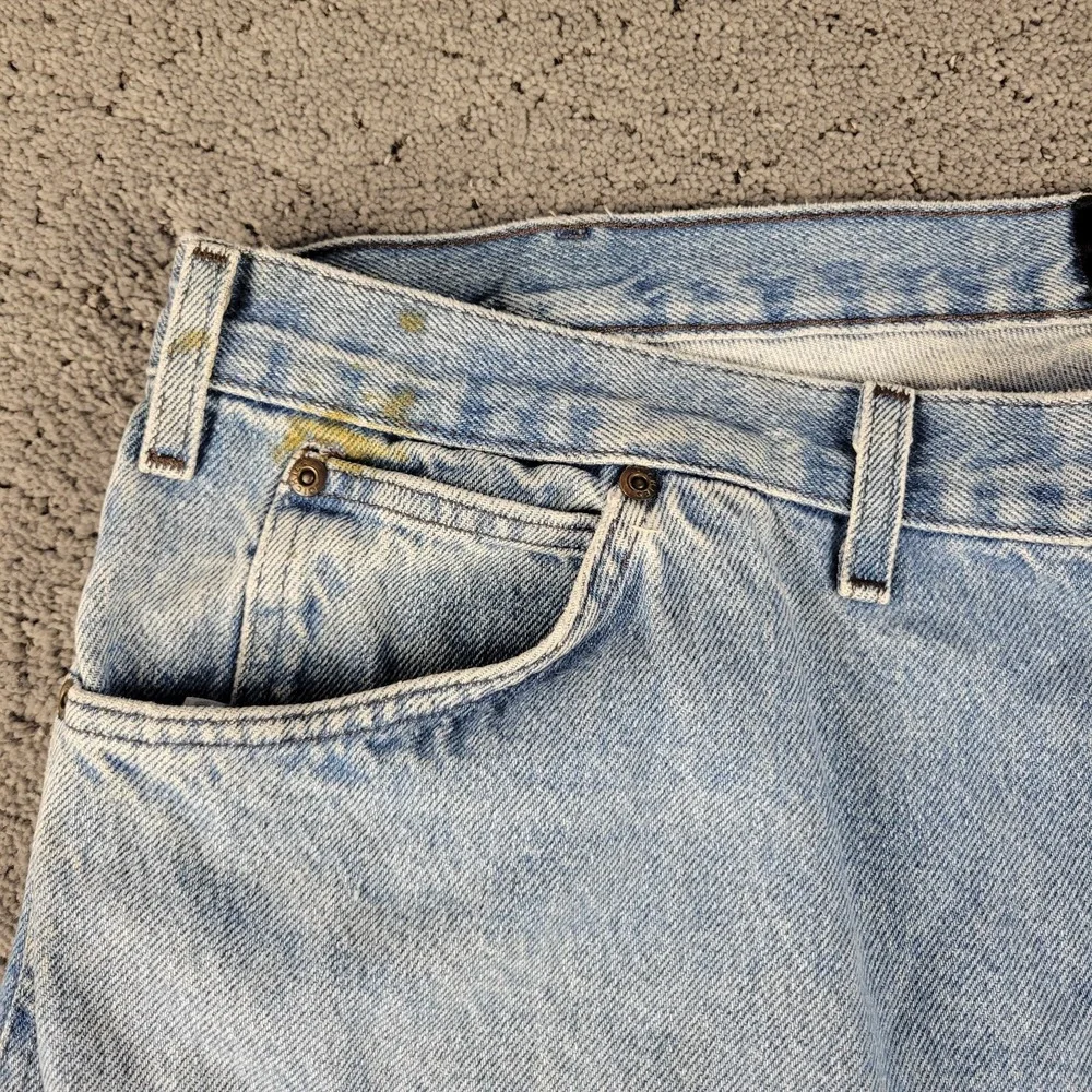 Dickies Jeans Mens 44x30 Blue Brushguard Relaxed Straight Leg Hunting Workwear